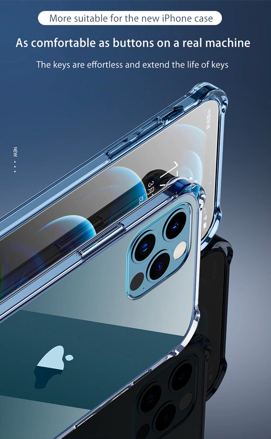 Transparent Armour Shockproof Soft Silicone Case for iPhone12