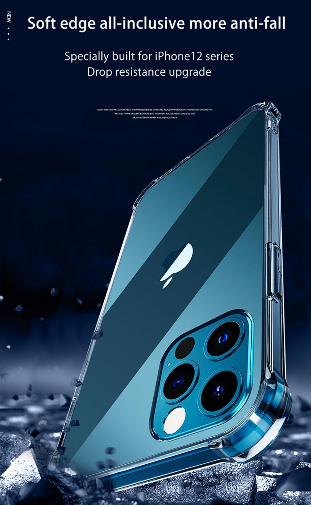 Transparent Armour Shockproof Soft Silicone Case for iPhone12