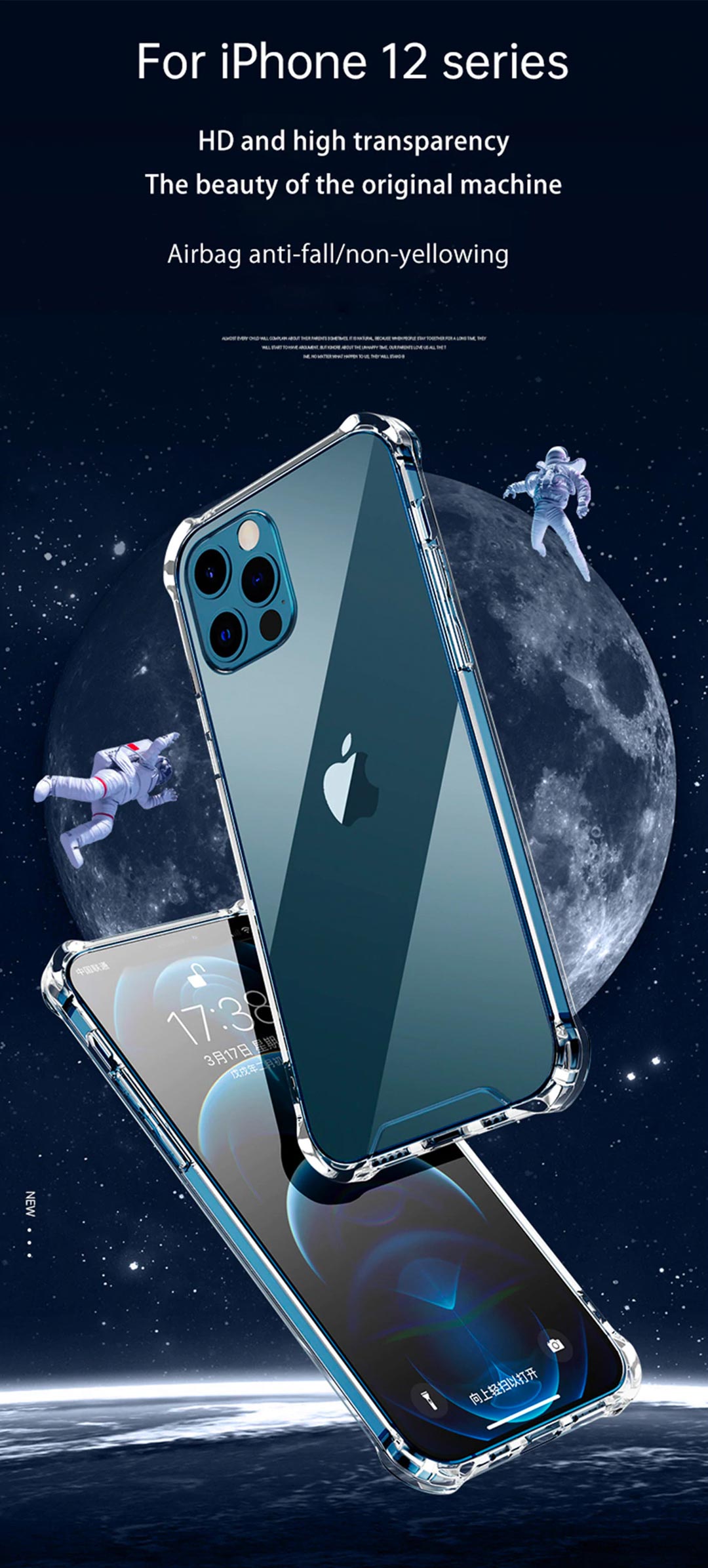 Transparent Armour Shockproof Soft Silicone Case for iPhone12