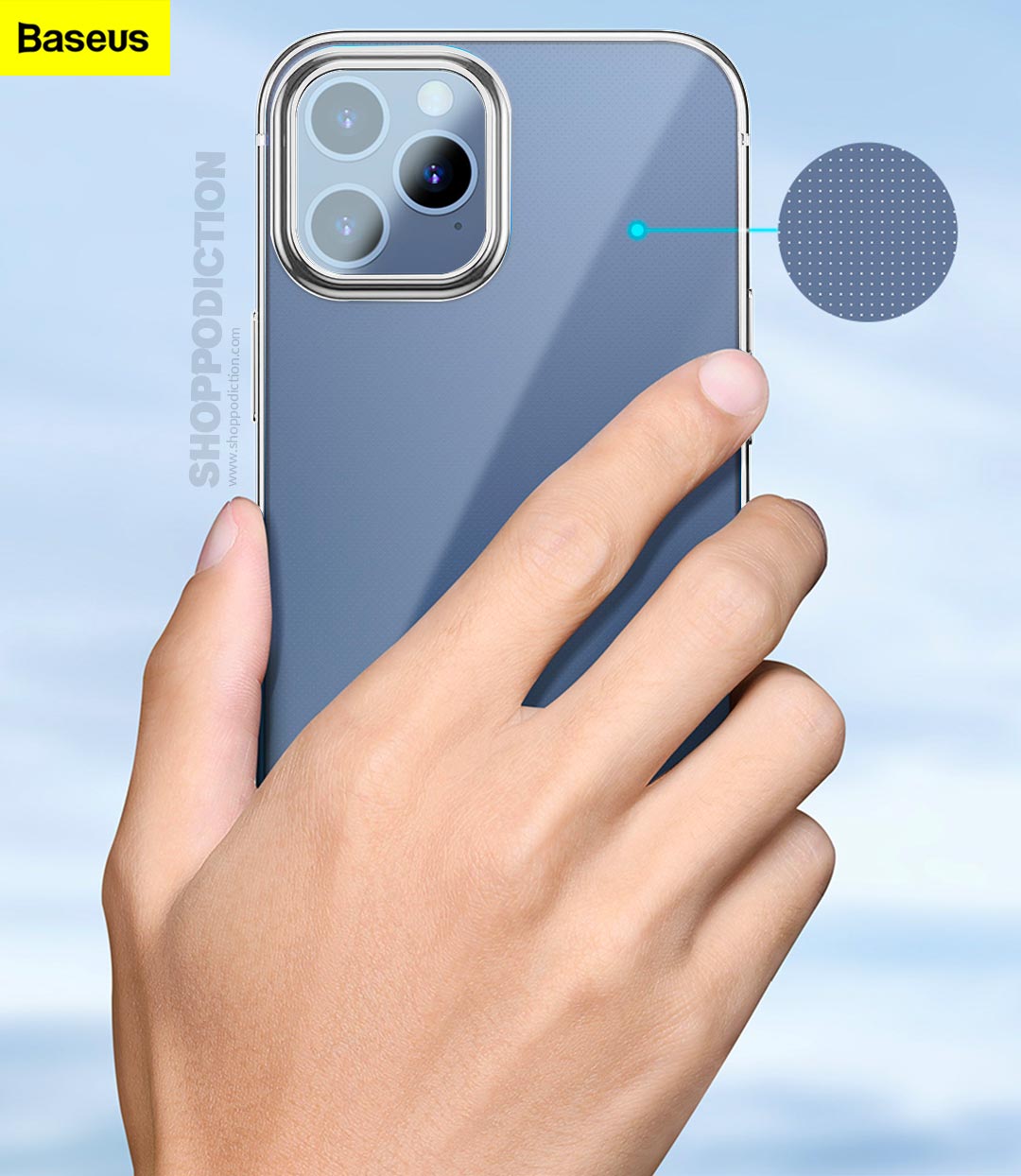 Baseus®️ Premium Silver Bumper Transparent Case