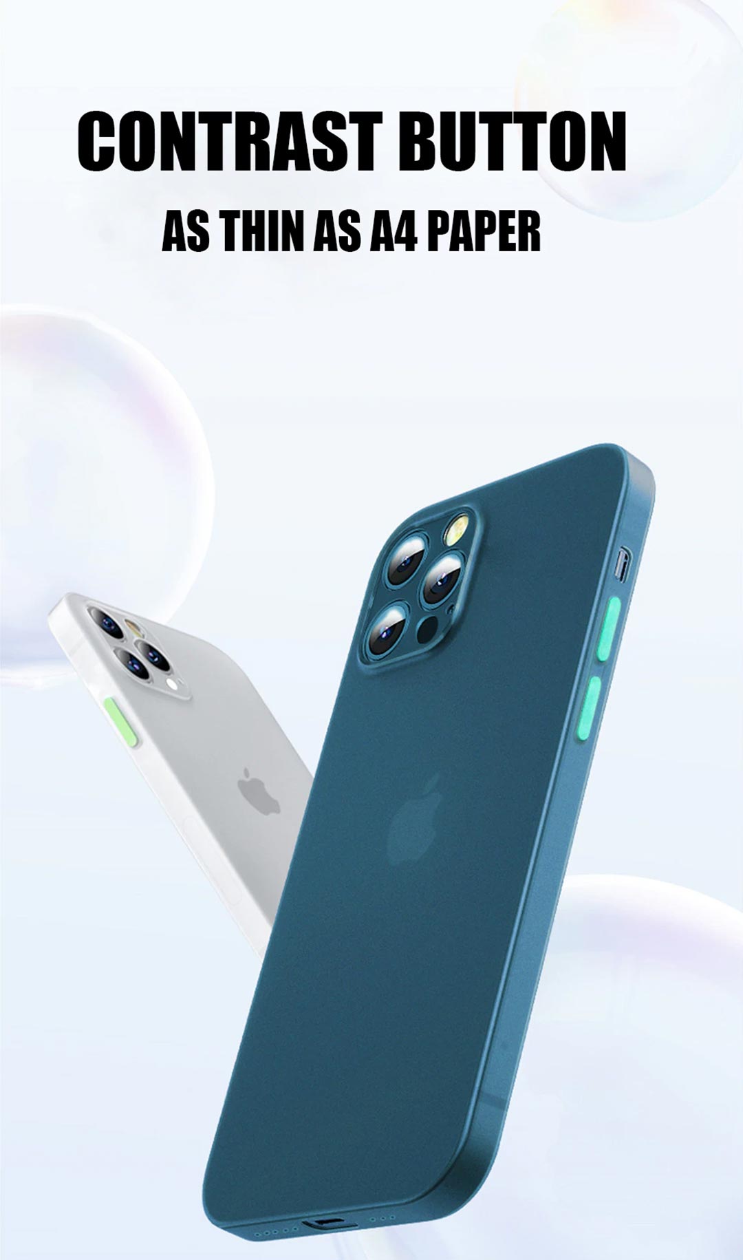 Luxury Ultra Thin Matte Case with Camera Protection