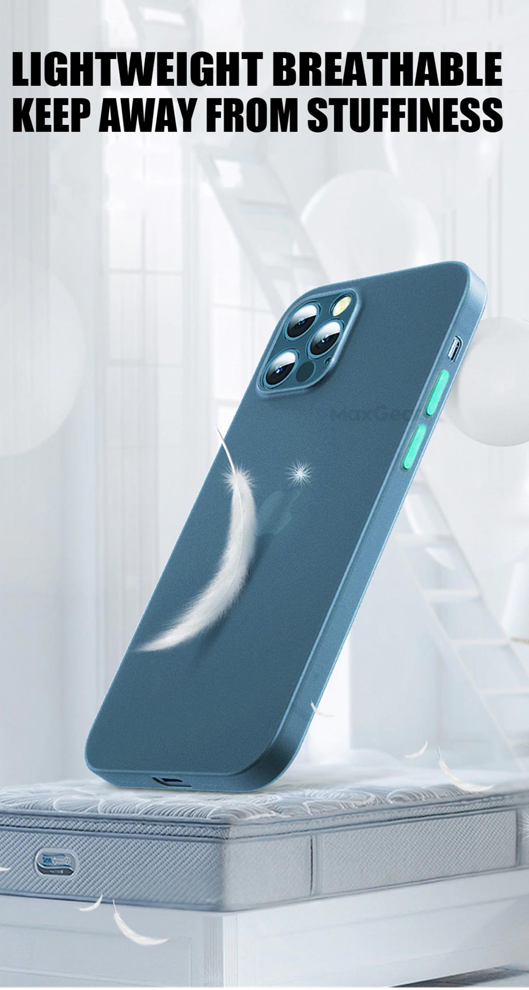 Luxury Ultra Thin Matte Case with Camera Protection