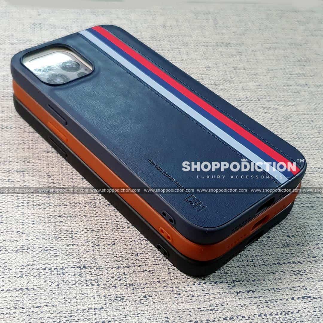 Tri Stripes Leather Case for iPhone