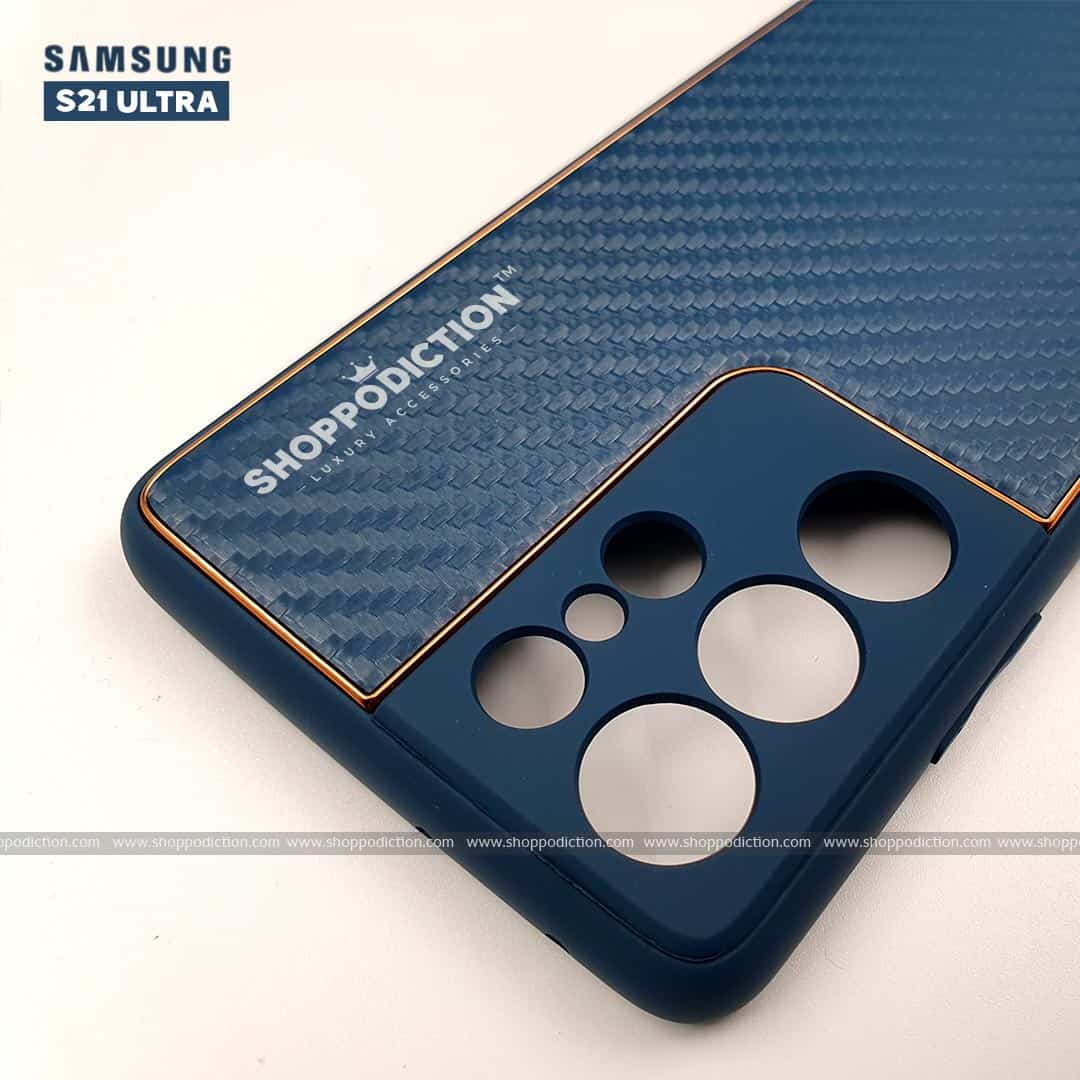 Carbon Fiber Gold Plated Case for S21Ultra