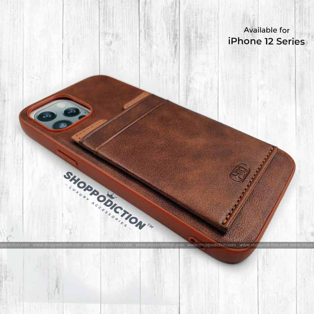 Leather Card Holder Case with Stand for iPhone 12 Series