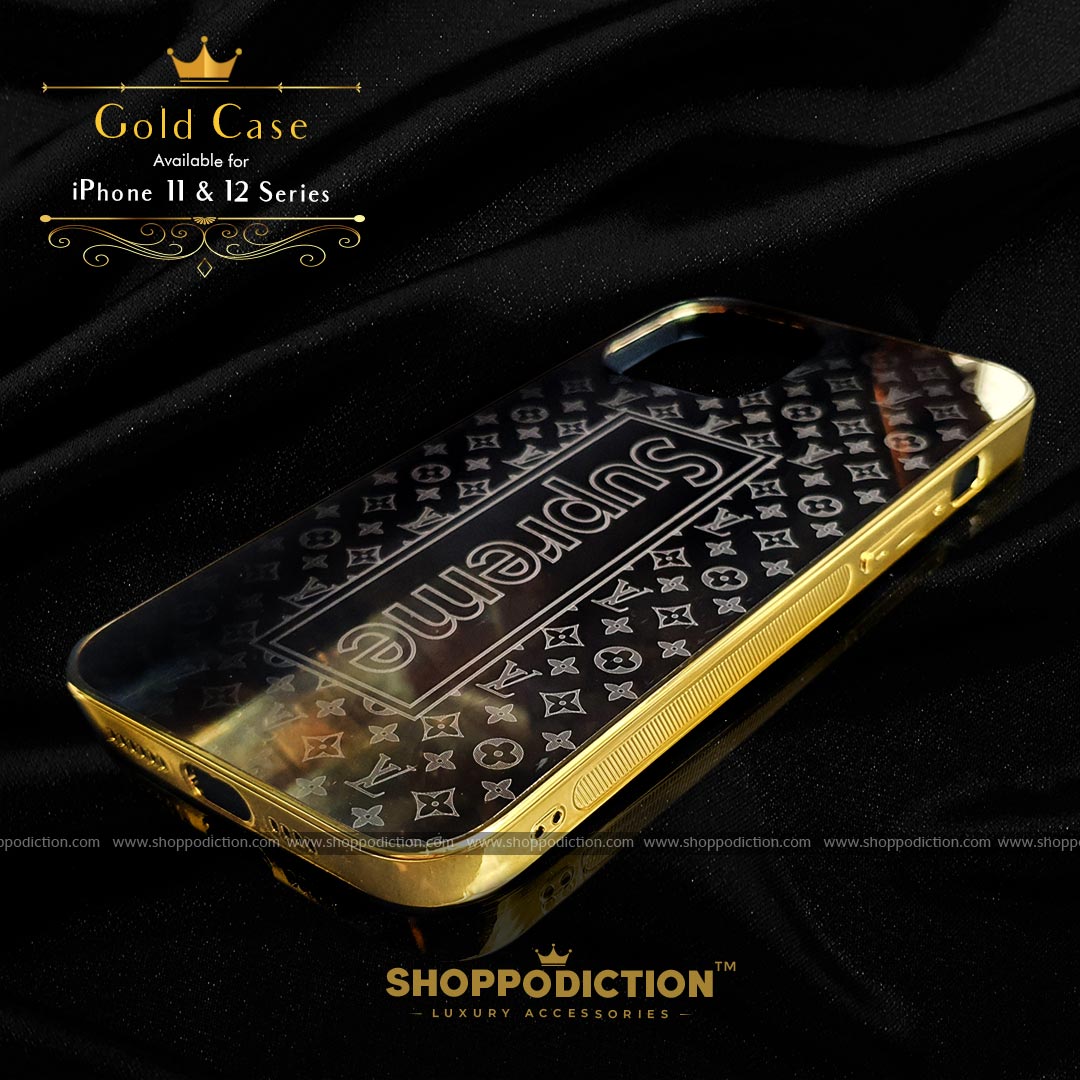 Golden Reflective Back Case for iPhone 11 & 12 Series