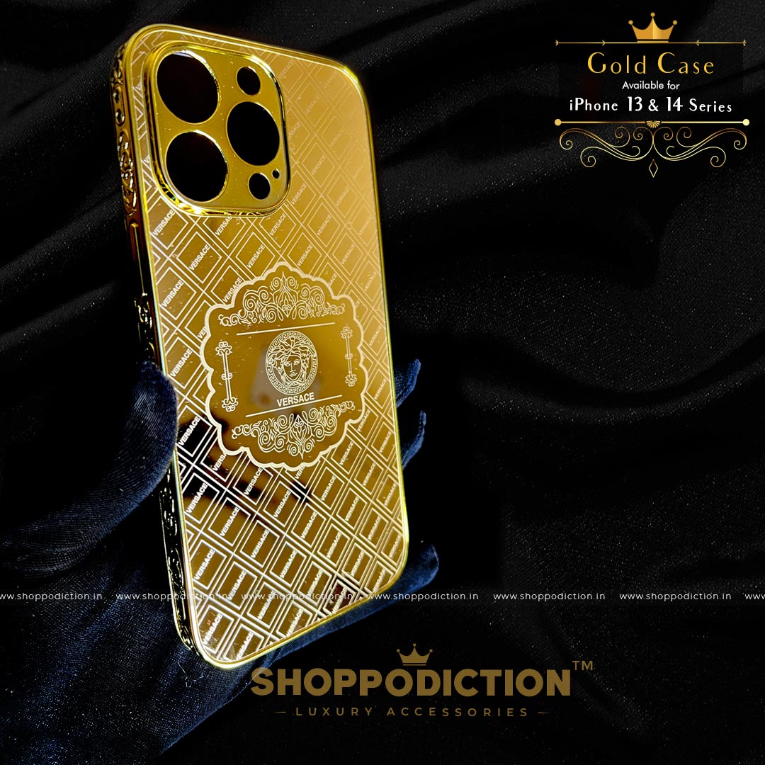 Royal Gold Case for iPhone 14, 13 & 12 Series - Shoppodiction.in
