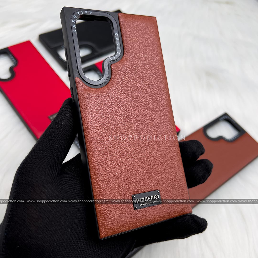 Casetify BB Premium Leather Case for S22 Ultra