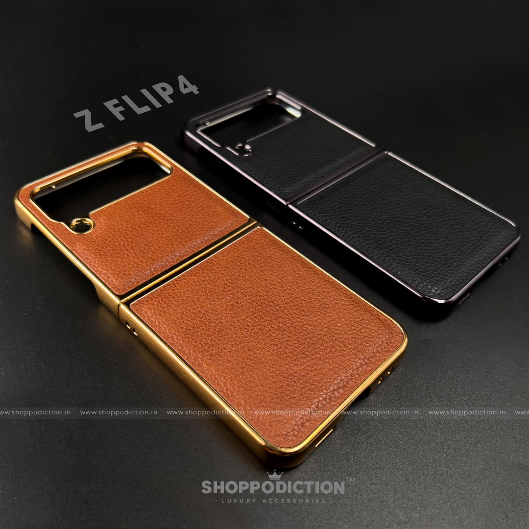 Premium Leather Case Samsung Z Flip 4 Case