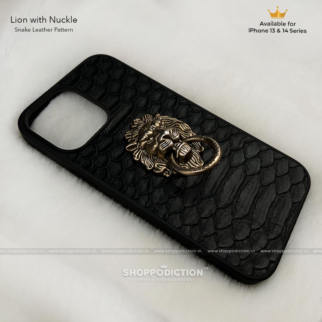 Lion with Nuckle Snake Leather Patter